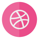 circle, dribbble, media, social svg vector icon