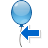 arrow, back, balloon, event, festive, holiday, left, party, previous icon