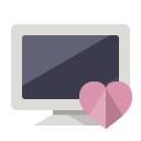 monitor,heart icon