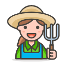 2, farmer, woman svg vector icon