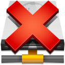 disk, drive, error, failure, network icon