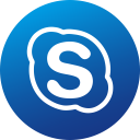 circle, colored, gradient, media, skype, social, social media svg vector icon