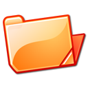 folder,orange,open icon