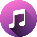 circle, high quality, itunes, long shadow, media, social, social media svg vector icon