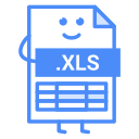 excel, file, xls svg vector icon