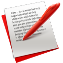 edit, red, soda, text icon