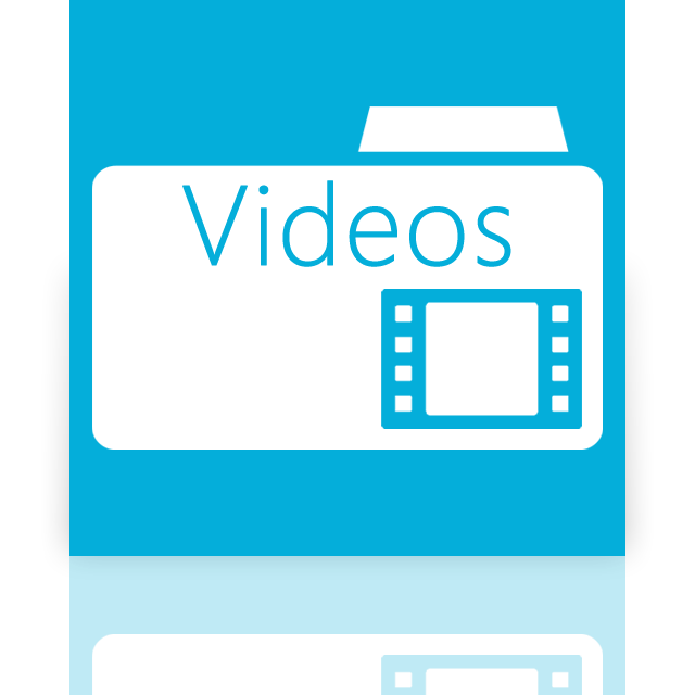 folder, mirror, videos icon