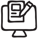content, internet, marketing, online, pencil, research, writing svg vector icon