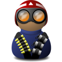 night,vision,red,helmet,blue icon