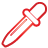 basic, pipette, red icon