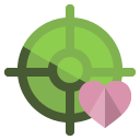 aim,heart icon