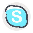 media, network, skype, social, web svg vector icon