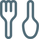 dinner, eating, food, fork, meal, restaurant, spoon svg vector icon