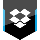 dropbox, shield, social svg vector icon