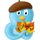fall, follow, leaves, me, twitter icon