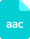 aac, document, extension, file, format svg vector icon