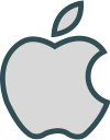 apple, brand, logo, network, social svg vector icon