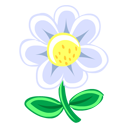 white,flower,plant icon