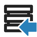 access, database, disk, import, server, storage svg vector icon