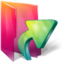 arrow, aurora, folders, links icon