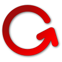 rotate,anticlockwise,red icon