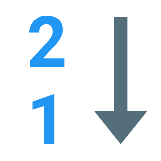 Numerical Sorting svg vector icon