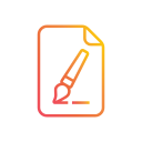 brush, design, extension, file, format, graphic svg vector icon