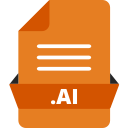 adobe file extensions, adobe illustrator, ai , document, extension , file, file format svg vector icon
