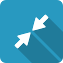 blue, minimise, minimize, retract, shadow, shrink, small svg vector icon