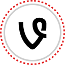 logo, social, vine svg vector icon