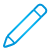 basic, blue, pencil icon