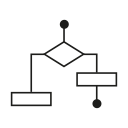 algorithm, condition, process, secuence svg vector icon