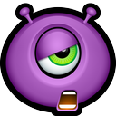 alien, cyclops, emot, emot, halloween, monster, monsters, smile, smiley, yellow icon