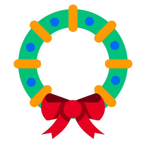 Wreath Christmas svg vector icon