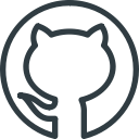 github, logo, media, social svg vector icon