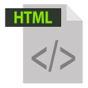 adobe, extention, file format, html, html extention svg vector icon