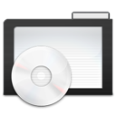 dark,folder,music icon
