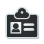 card, sticker, user icon