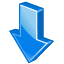 arrow, direction, down, download icon