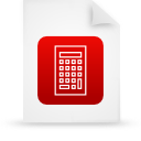 document, file, paper, red icon