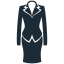 business, clothes, clothing, fabric, suit, woman svg vector icon