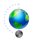 moon,phase,full,earth,globe,planet,world icon