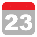 calendar, event, hovytech, schedule, three, twenty-three, two svg vector icon