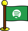 flag, media, networking, social, spotify svg vector icon