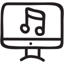 media, mediaplayer, music, online, onlinemedia, player, playlist svg vector icon