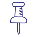 pin, pushpin, thumbtack svg vector icon