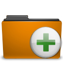 orange,add,folder,archive,plus icon