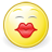 48, face, gnome, kiss icon