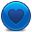 blue, heart icon