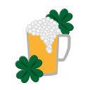 beer, craft, flower, glass, patricks, tumbler, wineglass svg vector icon